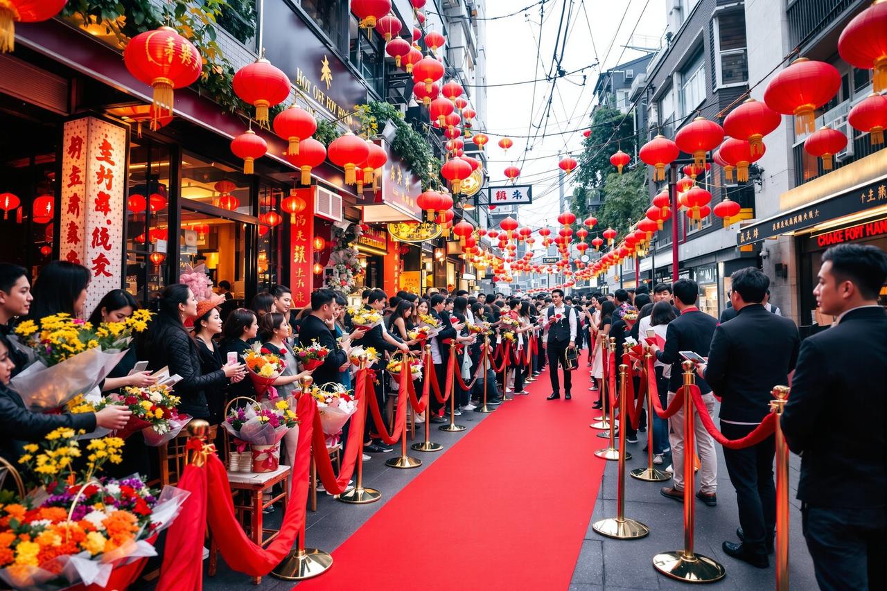 现场直击：某明星火锅店开业现场，粉丝凌晨三点开始排队 - 91看