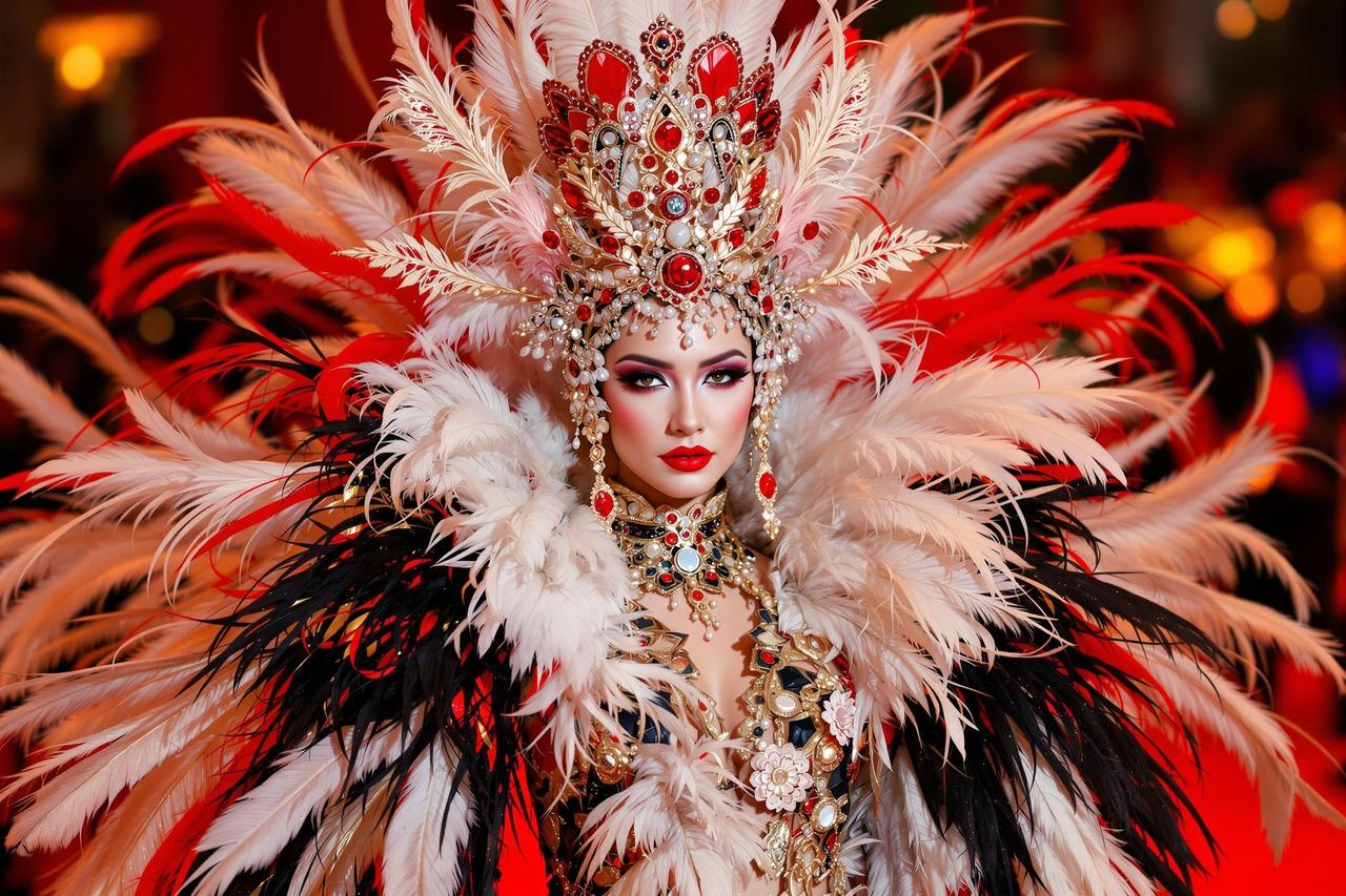 网友辣评：某女星的红毯造型被群嘲像"行走的圣诞树" - 91看